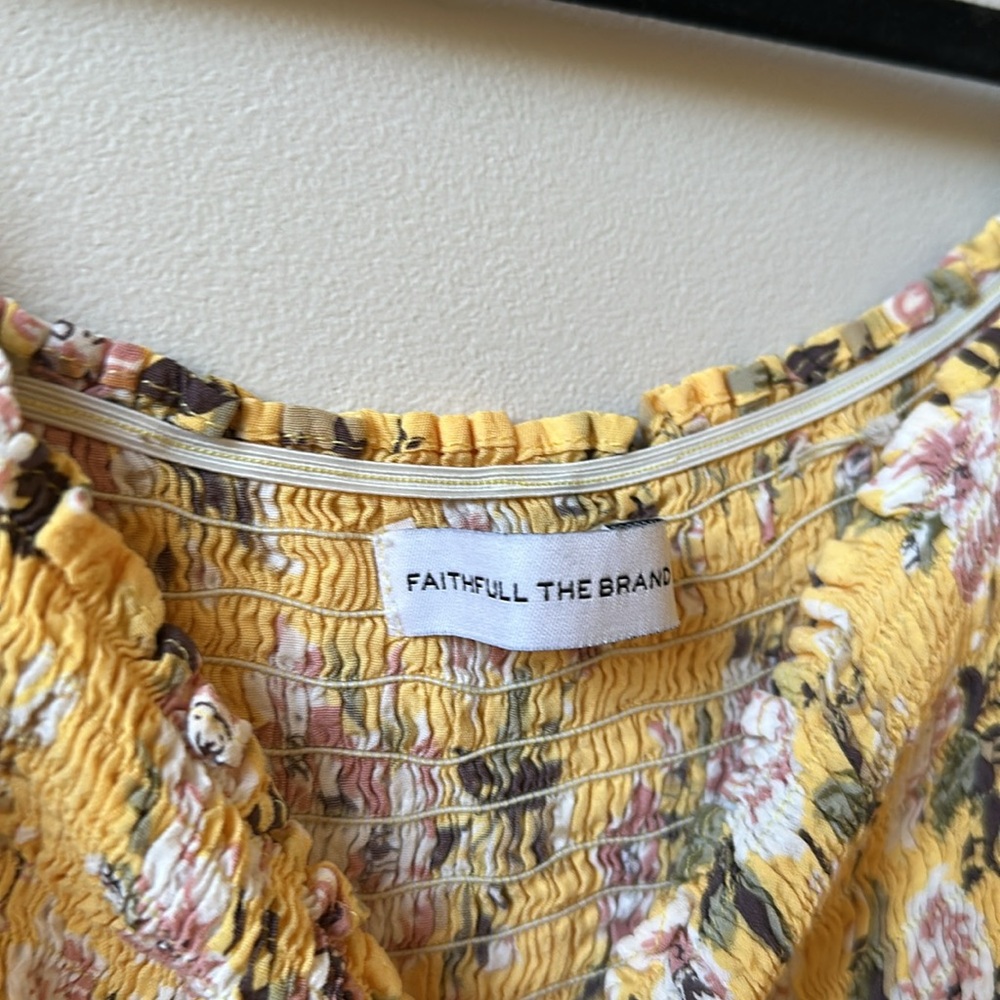 Faithfull the Brand Yellow Floral Dress - Picture 6 of 7